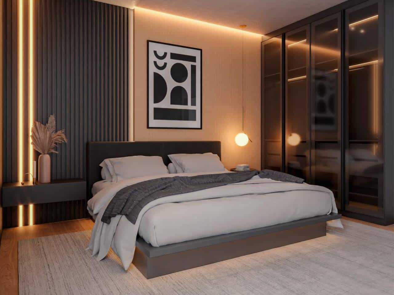 Quarto-de-Casal-Um-Refugio-Romantico- Transformando Quartos com Móveis Planejados