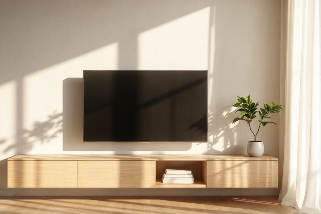 Painel de TV planejado minimalista